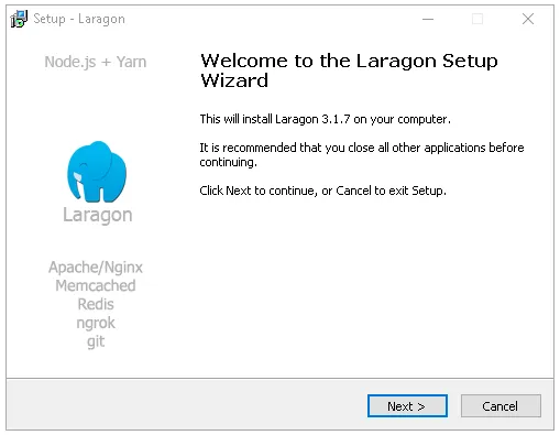Laragon installation