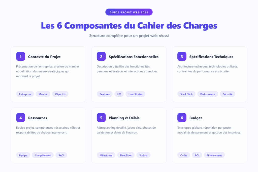 Structure type d'un cahier des charges web