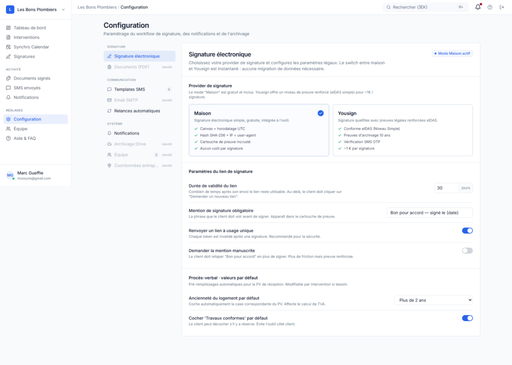 comparatif entre une alternative à Yousign sur mesure et un prestataire de signature